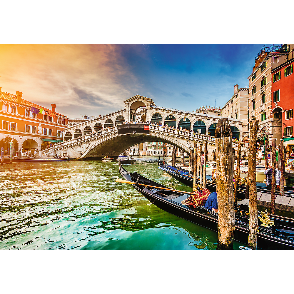 Trefl Prime 1000 Piece Puzzle - Romantic Sunset: Rialto Bridge, Venice, Italy