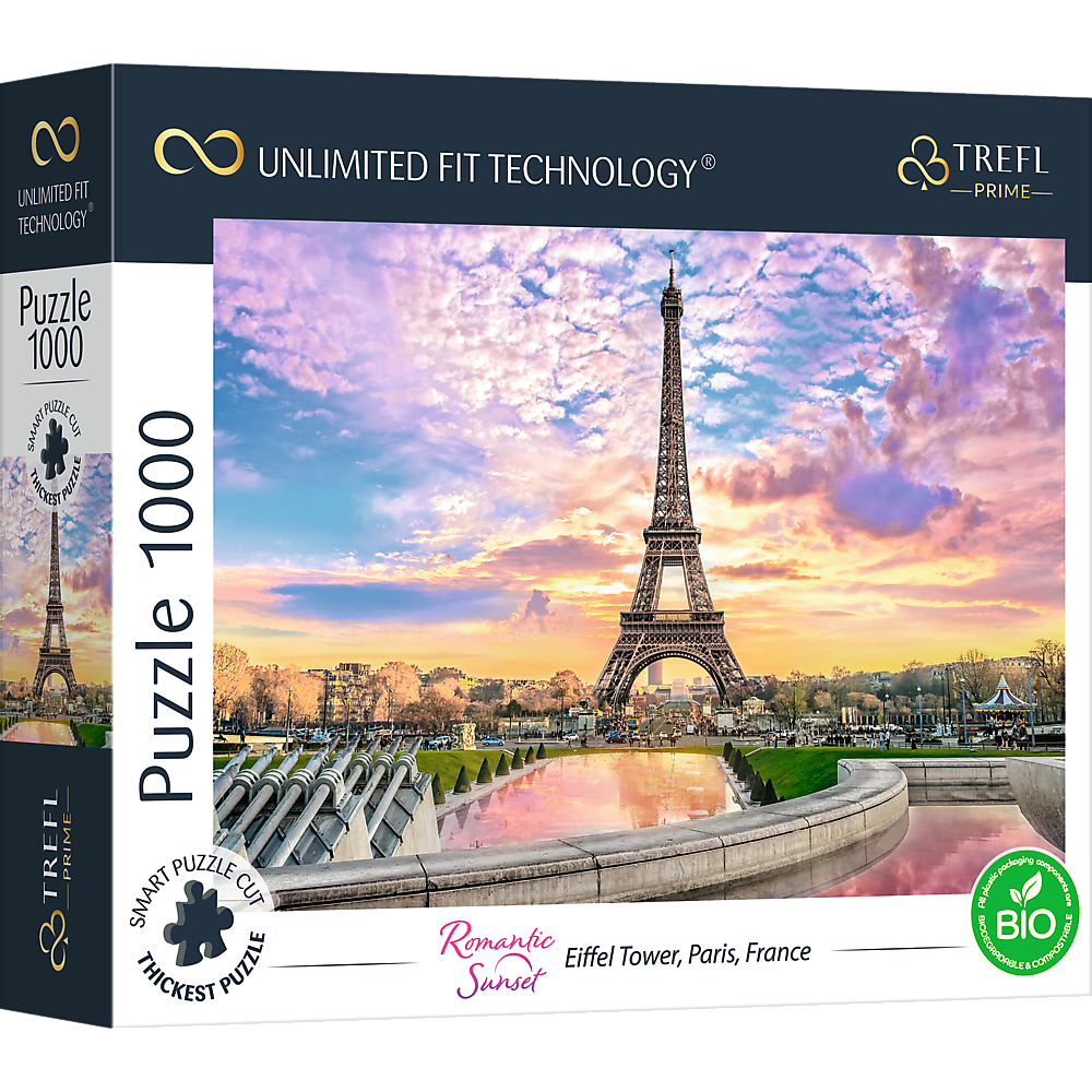 Trefl Prime 1000 Piece Puzzle - Romantic Sunset: Eiffel Tower, Paris, France