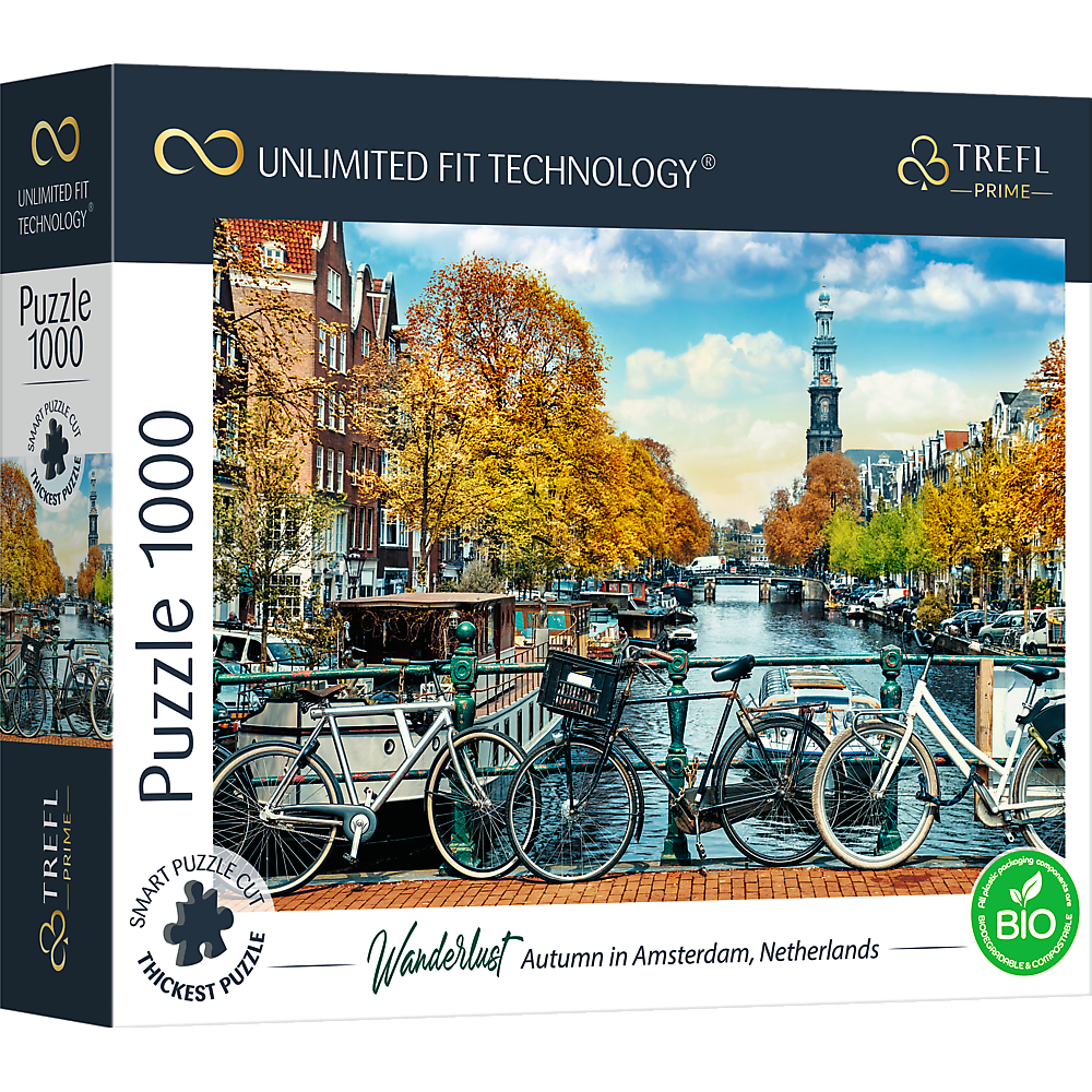 Trefl Prime 1000 Piece Puzzle - Wanderlust: Autumn in Amsterdam, Netherlands