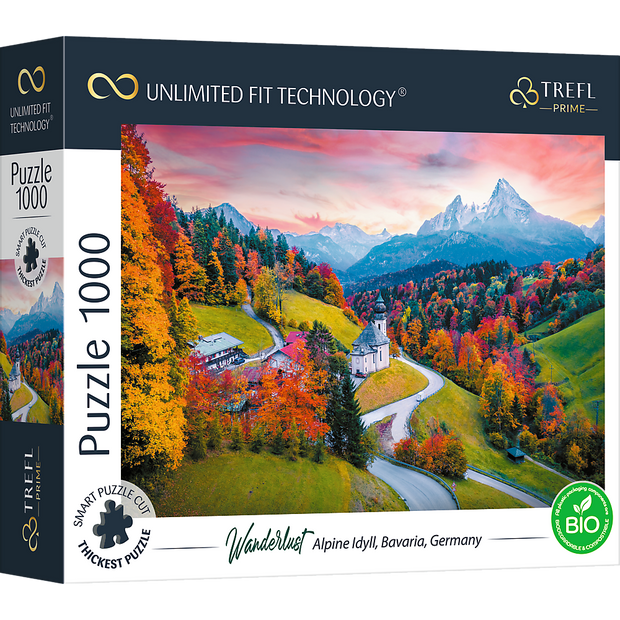 Trefl Prime 1000 Piece Puzzle - Wanderlust:  At the Foot of Alps, Bavaria, Germany