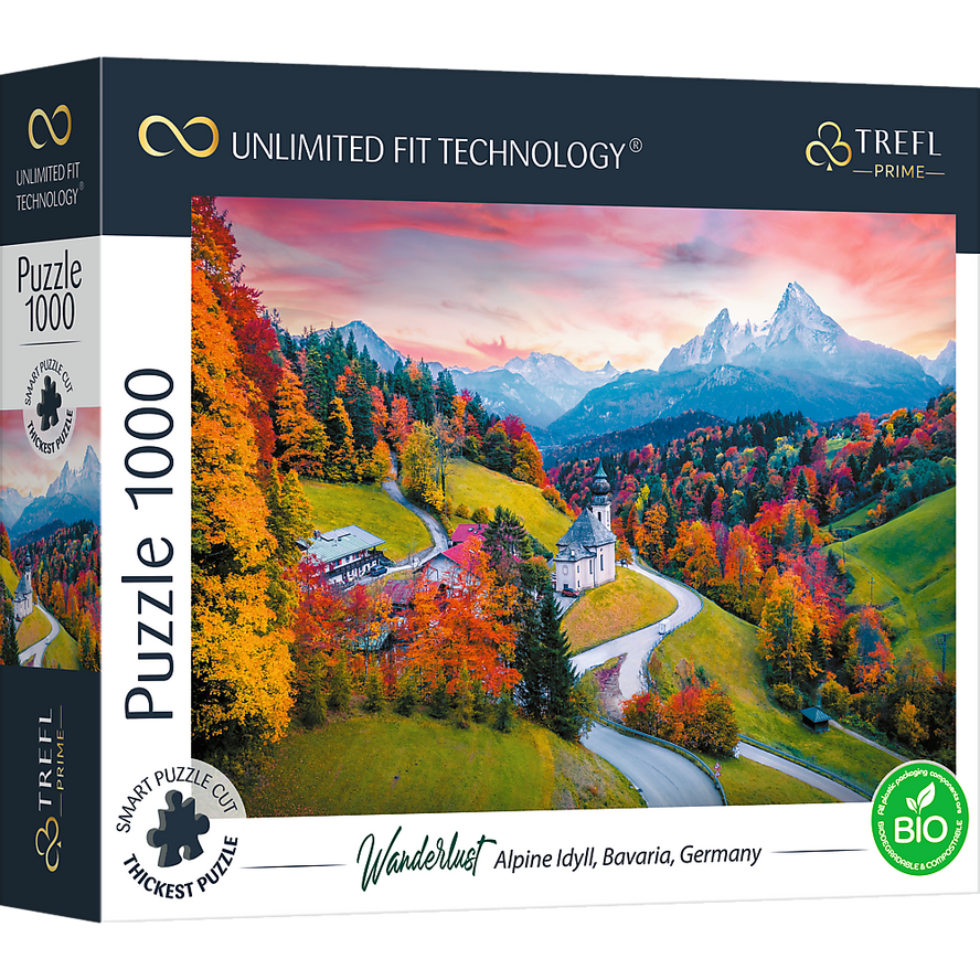 Trefl Prime 1000 Piece Puzzle - Wanderlust:  At the Foot of Alps, Bavaria, Germany
