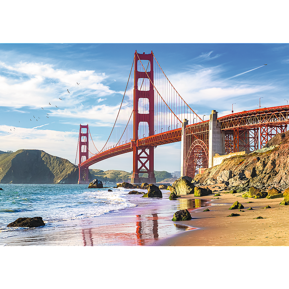Trefl Red 1000 Piece Puzzle - Golden Gate Bridge, San Francisco, USA