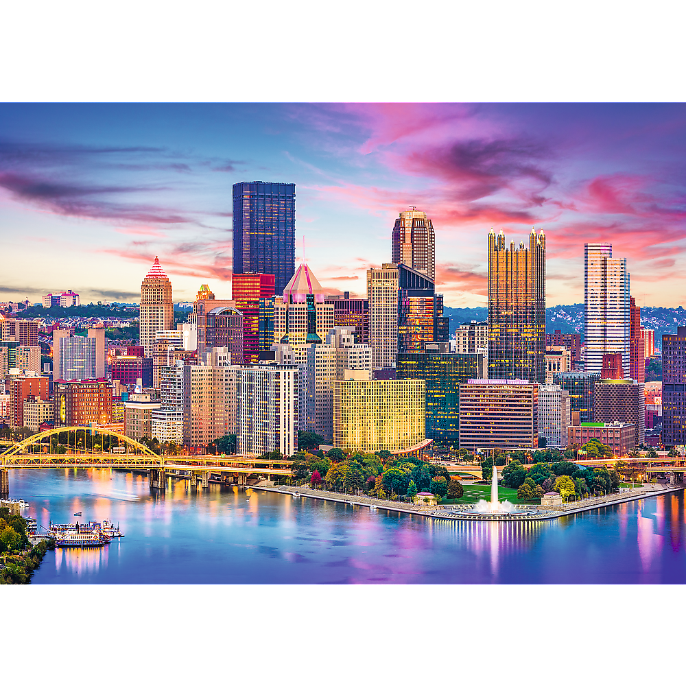 Trefl Red 1000 Piece Puzzle - Pittsburgh, Pennsylvania, USA