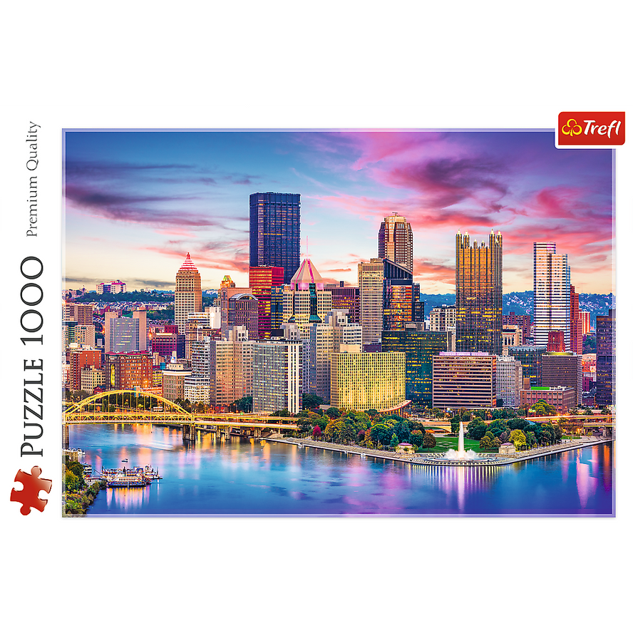 Trefl Red 1000 Piece Puzzle - Pittsburgh, Pennsylvania, USA