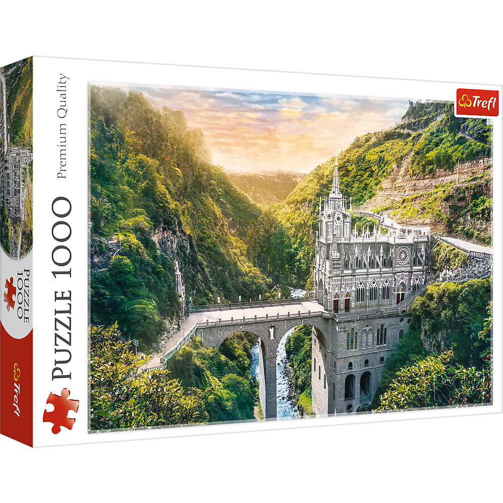 Trefl Red 1000 Piece Puzzle - Las Lajas Sanctuary, Colombia