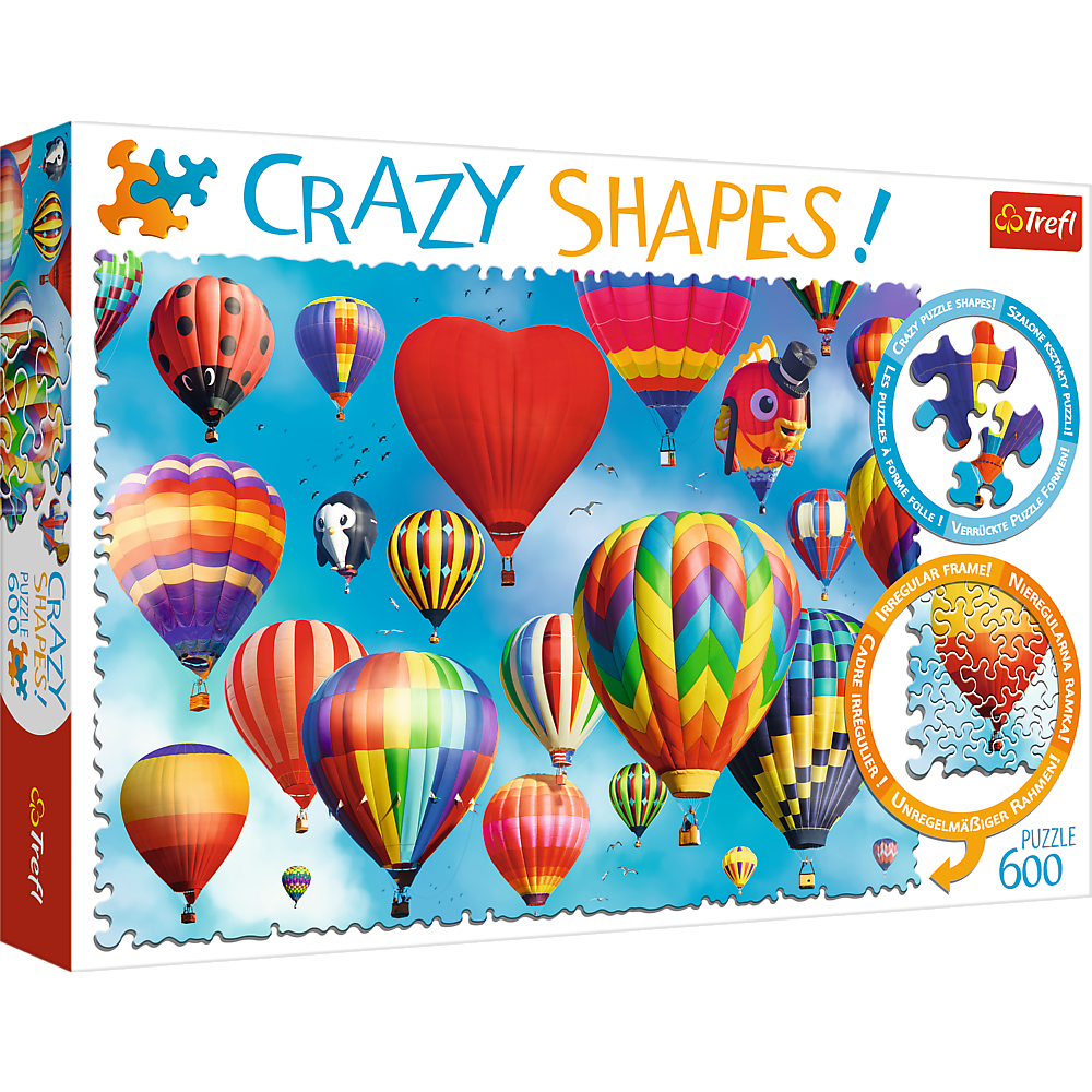 Trefl Red 600 Piece Crazy Shapes - Colourful balloons