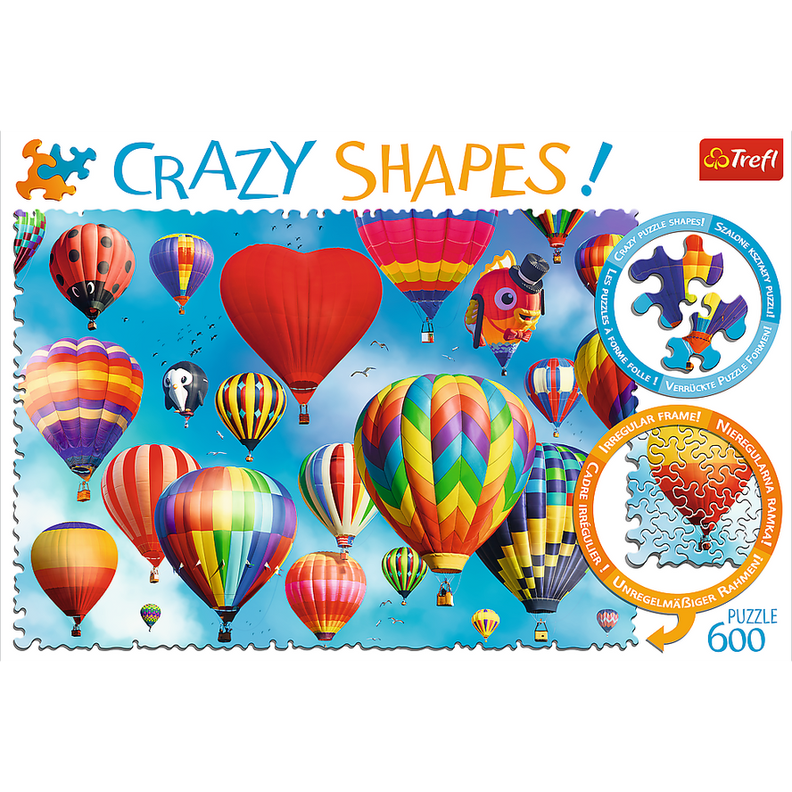 Trefl Red 600 Piece Crazy Shapes - Colourful balloons