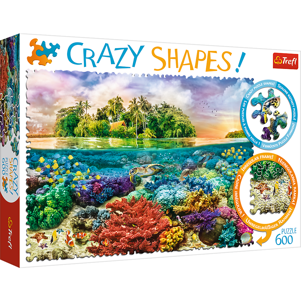 Trefl Red 600 Piece Crazy Shapes - Tropical island