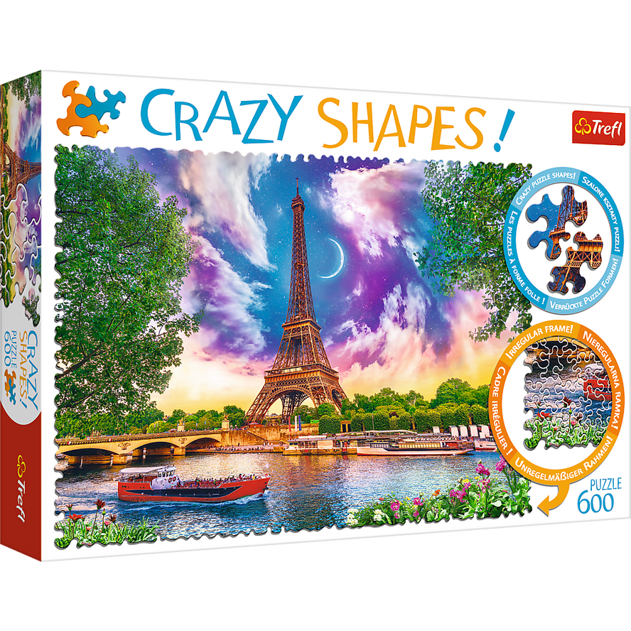 Trefl Red 600 Piece Crazy Shapes - Sky over Paris
