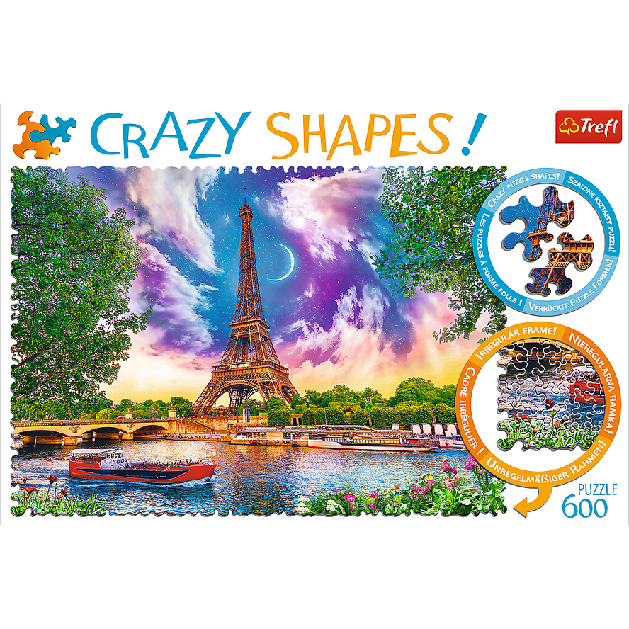Trefl Red 600 Piece Crazy Shapes - Sky over Paris