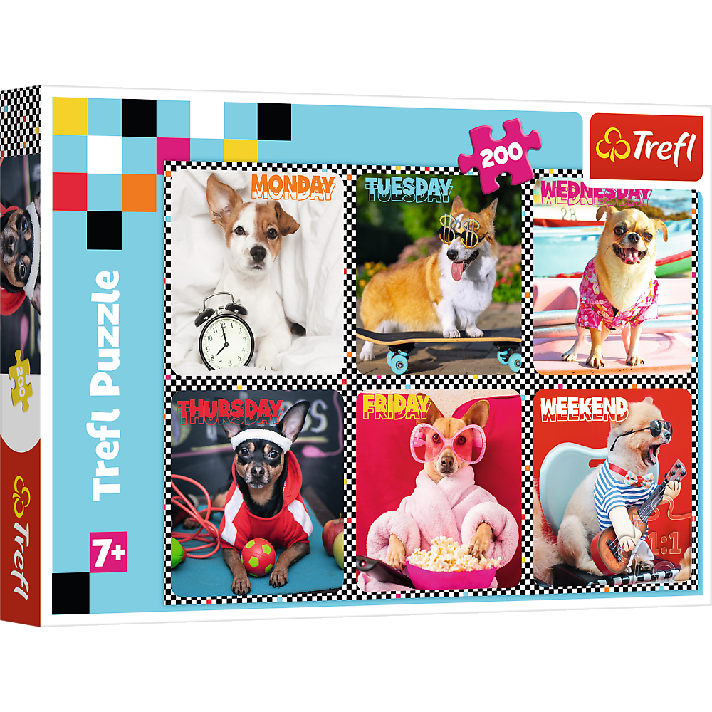 Trefl Red 200 Piece Kids Puzzle - Happy dogs