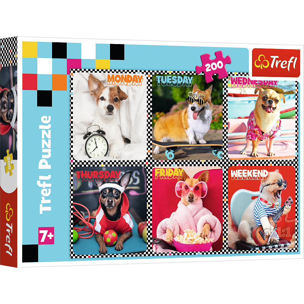 Trefl Red 200 Piece Kids Puzzle - Happy Dogs