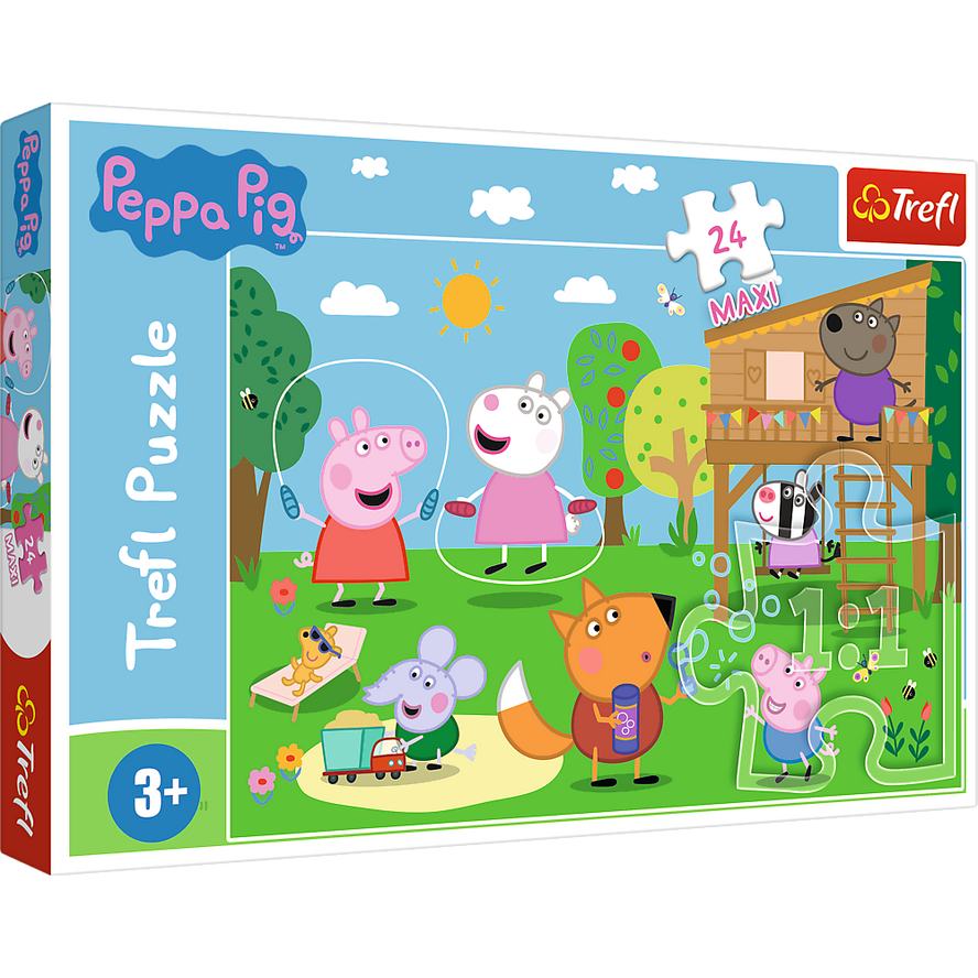 Trefl Maxi 24 Piece Puzzle - Peppa Pig's Fun in the Grass