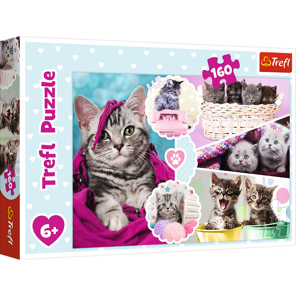Trefl Red 160 Piece Kids Puzzle - Lovely kittens
