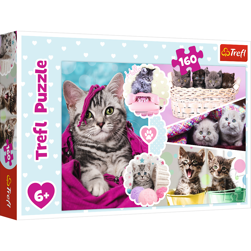 Trefl Red 160 Piece Kids Puzzle - Lovely Kittens