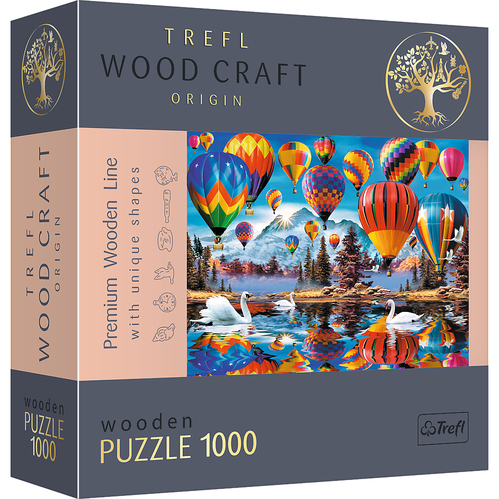 Trefl Wood Craft 1000 Piece Wooden Puzzle - Colorful Balloons