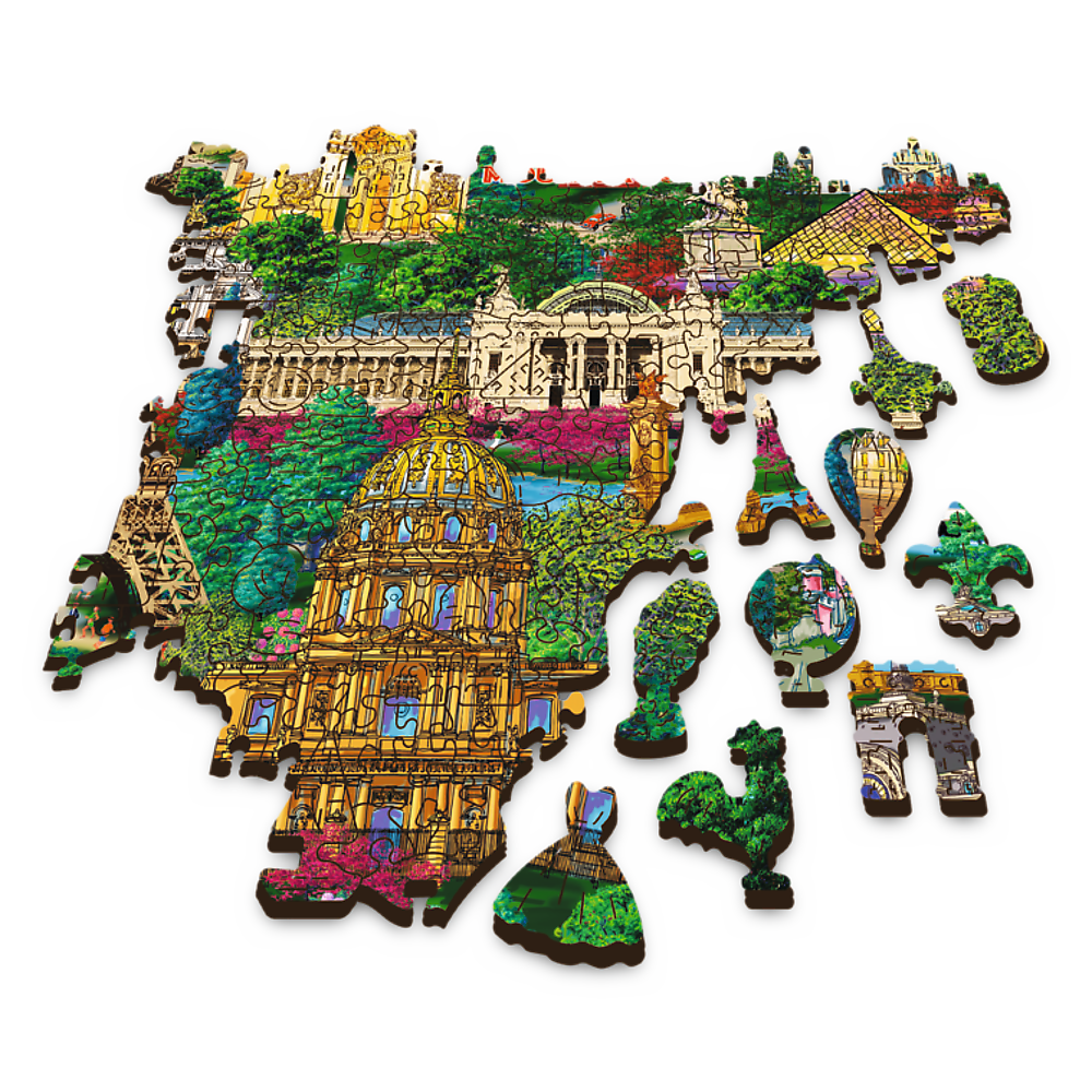 Trefl Wood Craft 1000 Piece Wooden Puzzle - France - Famous Places