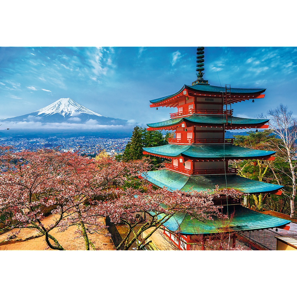 Trefl Red 1500 Piece Puzzle - Mount Fuji / HUBER