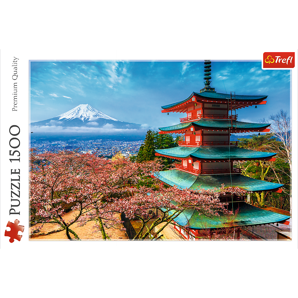 Trefl Red 1500 Piece Puzzle - Mount Fuji / HUBER