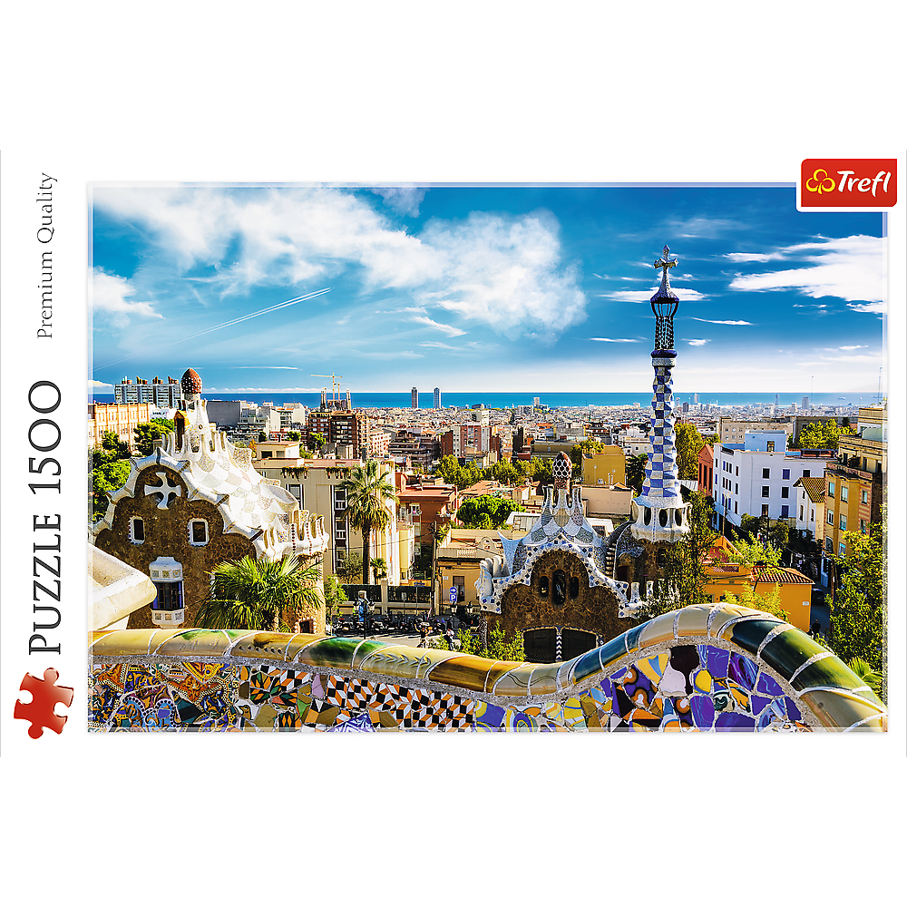 Trefl Red 1500 Piece Puzzle - Park Güell, Barcelona