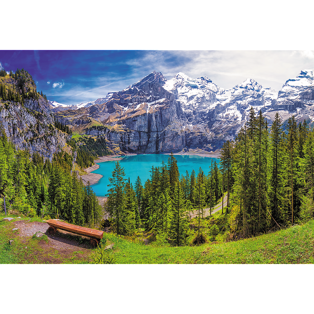 Trefl Red 1500 Piece Puzzle - Lake Oeschinen, Alps, Switzerland