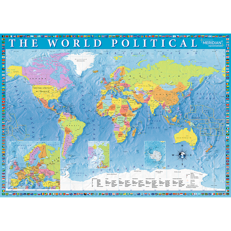 Trefl Red 2000 Piece Puzzle - Political map of the world