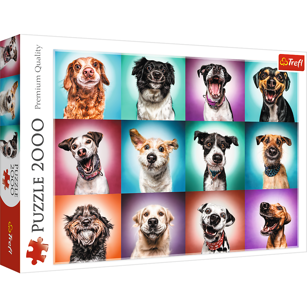 Trefl Red 2000 Piece Puzzle - Funny dog portraits II