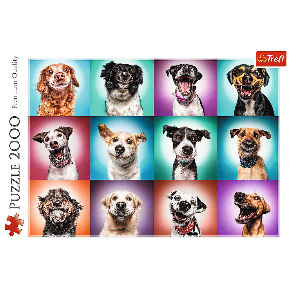 Trefl Red 2000 Piece Puzzle - Funny dog portraits II