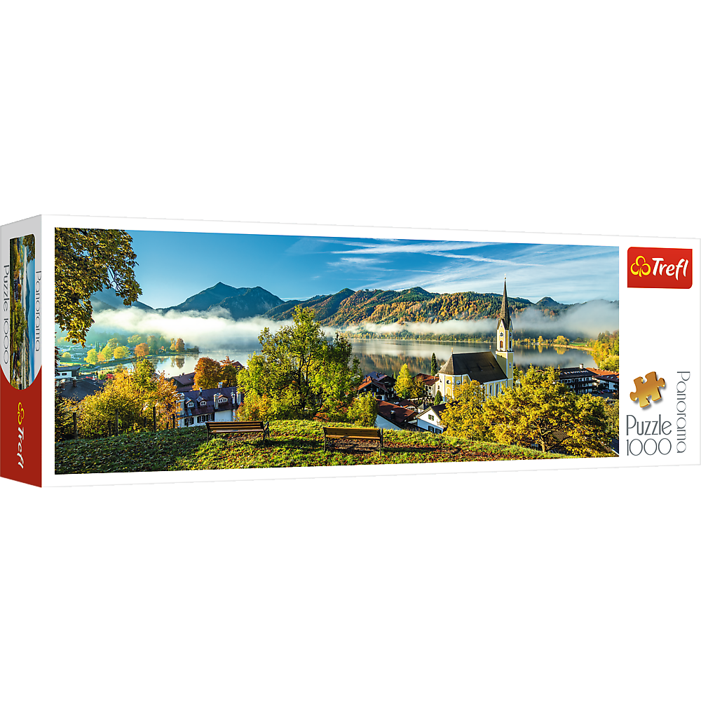 Trefl Red Panorama 1000 Piece Puzzle - By the Schliersee lake / HUBER