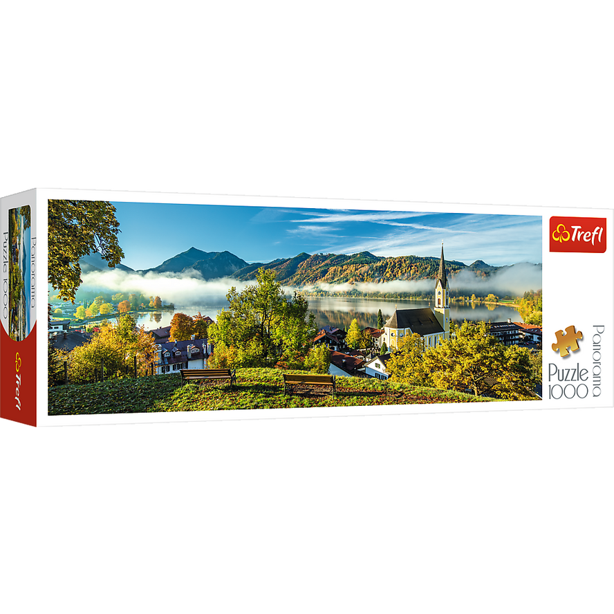 Trefl Red Panorama 1000 Piece Puzzle - By the Schliersee lake / HUBER