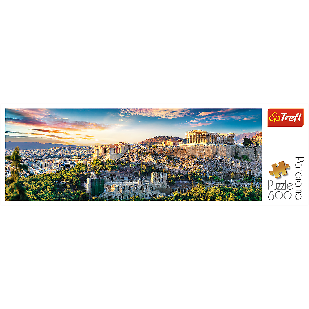 Trefl Red 500 Piece Panorama Puzzle - Acropolis, Athens / Fotolia