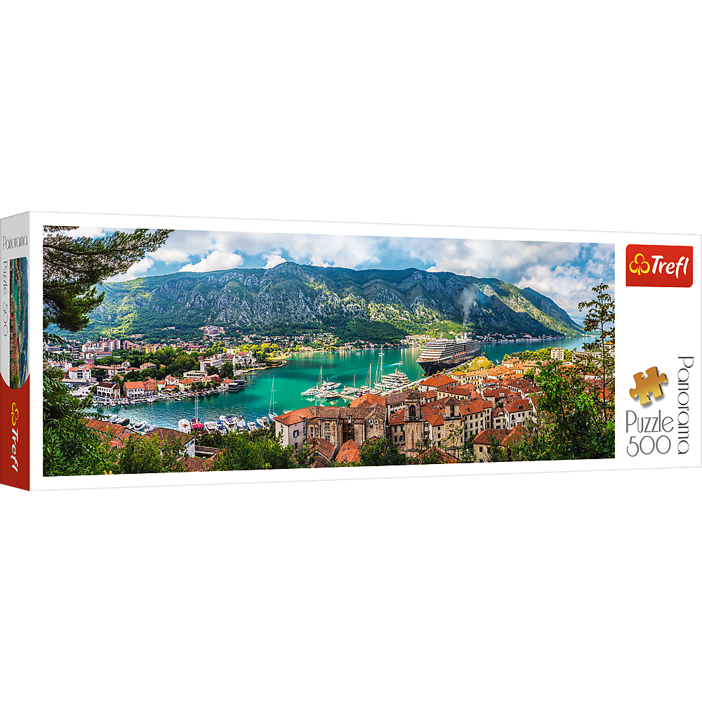 Trefl Red 500 Piece Panorama Puzzle - Kotor, Montenegro