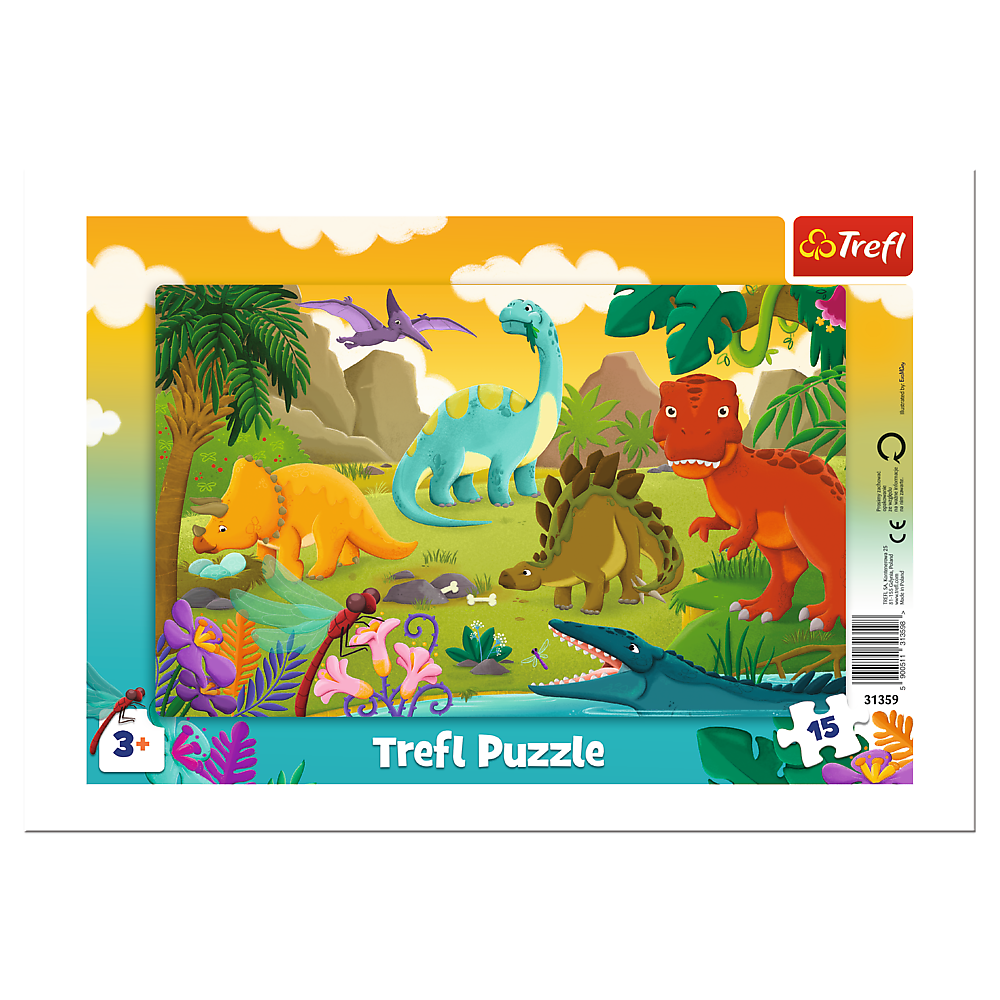 Trefl Preschool 15 Piece Puzzle - Dinosaurs