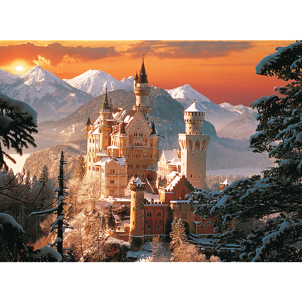 Trefl Red 3000 Piece Puzzle - Wintry Neuschwanstein Castle, Germany / Kirch