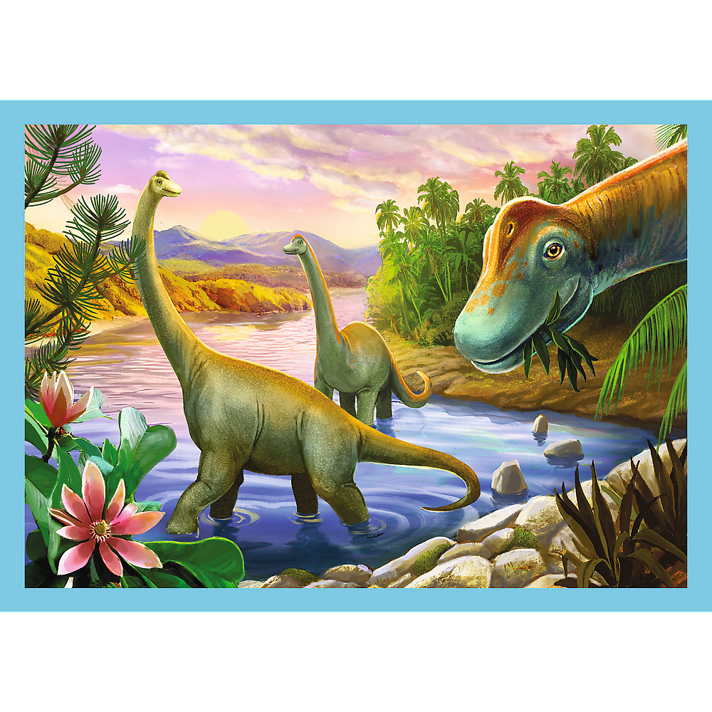 Trefl Preschool 4 in 1 Puzzle - Unique Dinosaurs