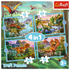 Trefl Preschool 4 in 1 Puzzle - Unique Dinosaurs