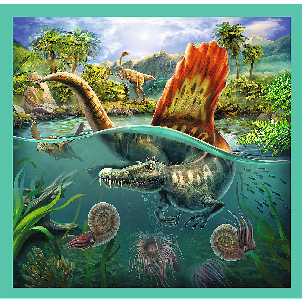 Trefl Preschool 3 in 1 Puzzle - The Extraordinary World of Dinosaurs