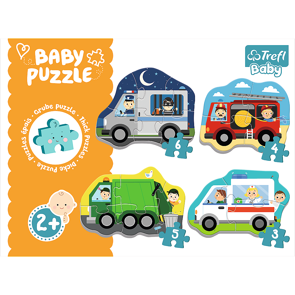 Trefl Baby Classic Puzzle - Vehicles and Jobs