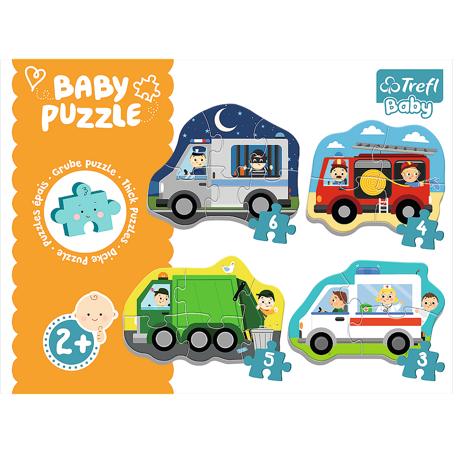 Trefl Baby Classic Puzzle - Vehicles and jobs