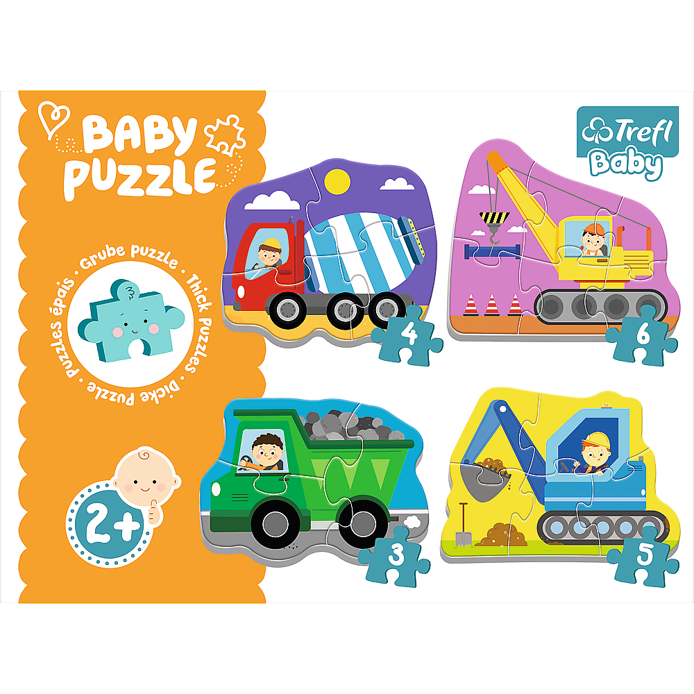 Trefl Baby Classic Puzzle - Vehicles on the Construction Site