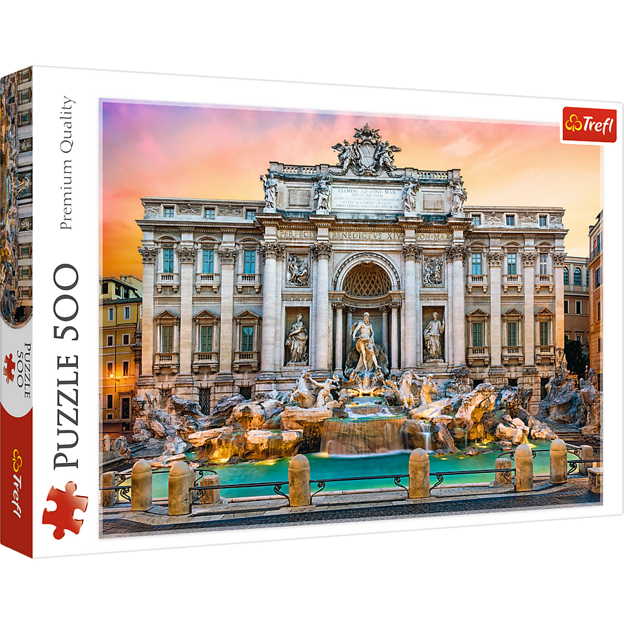 Trefl Red 500 Piece Puzzle - Fontanna di Trevi, Rome