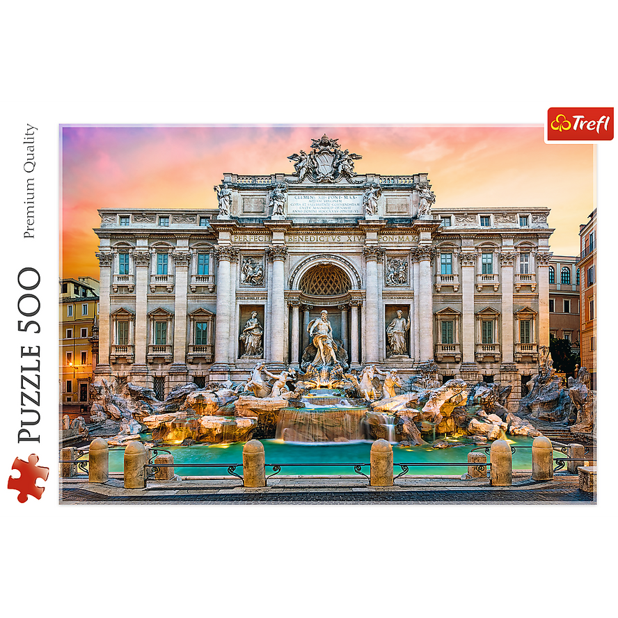 Trefl Red 500 Piece Puzzle - Fontanna di Trevi, Rome