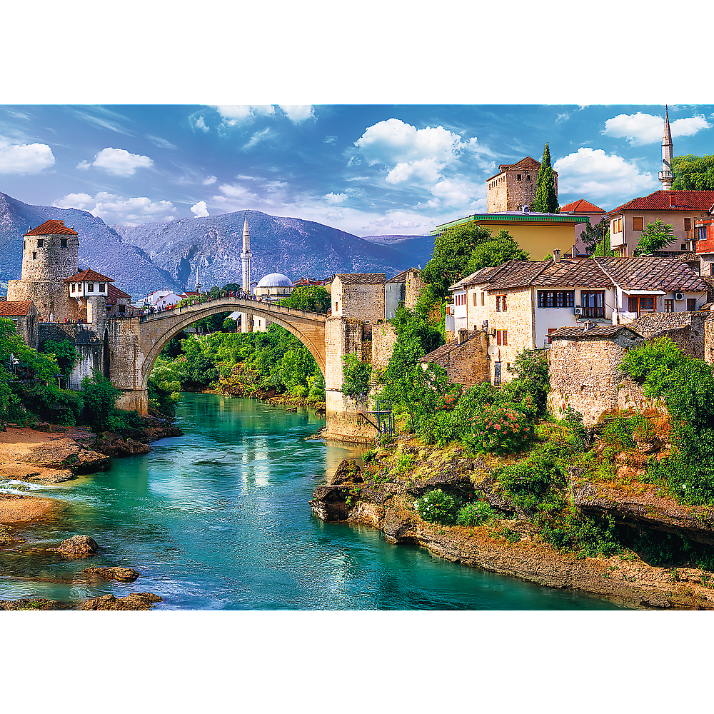 Trefl Red 500 Piece Puzzle - Old Bridge in Mostar, Bosnia and Herzegovina