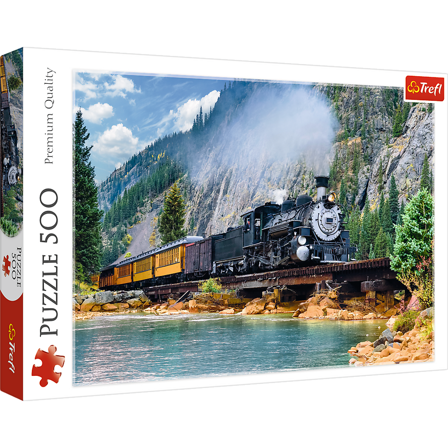Trefl Red 500 Piece Puzzle - Mountain train