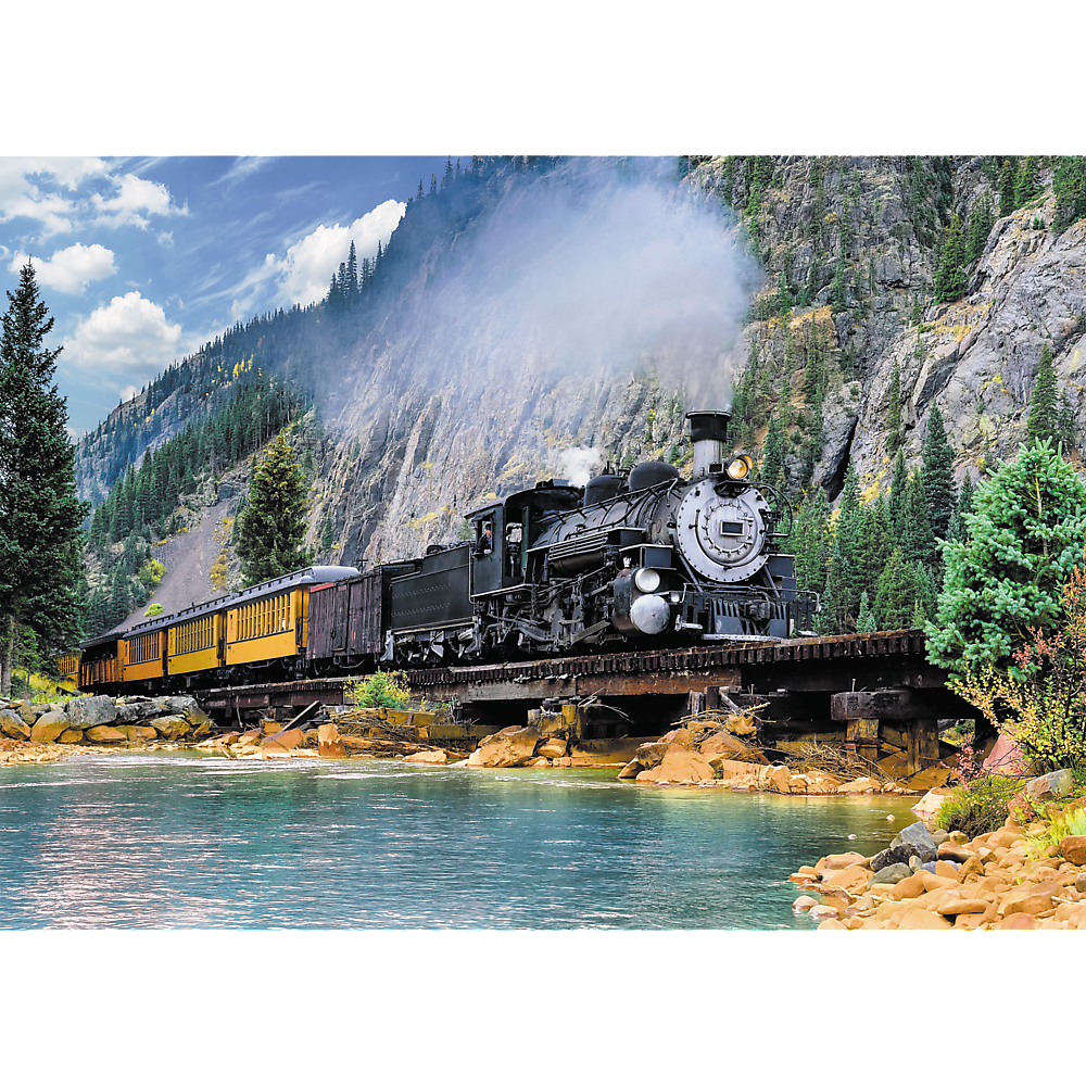 Trefl Red 500 Piece Puzzle - Mountain train