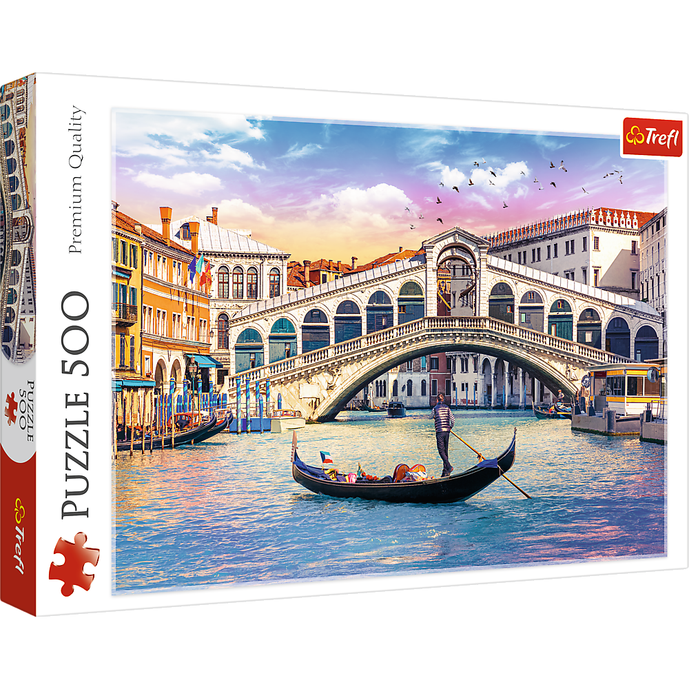 Trefl Red 500 Piece Puzzle - Rialto Bridge, Venice