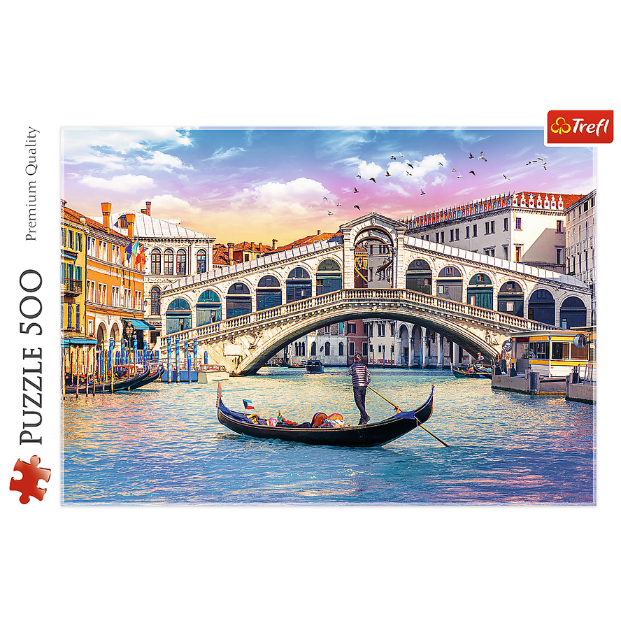 Trefl Red 500 Piece Puzzle - Rialto Bridge, Venice