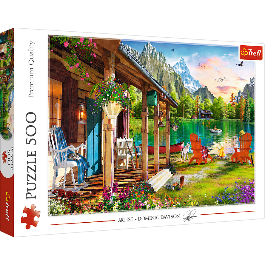 Trefl Red 500 Piece Puzzle - Cabin in the Mountains