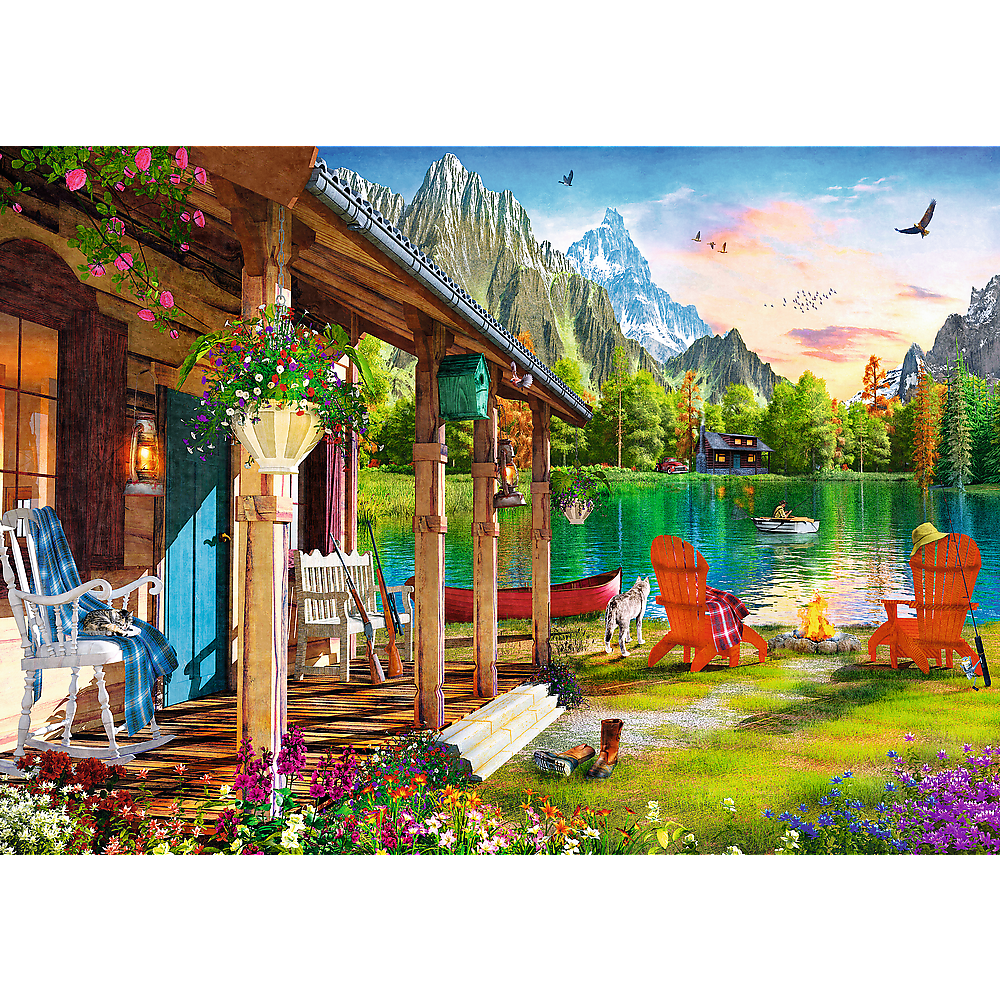 Trefl Red 500 Piece Puzzle - Cabin in the Mountains