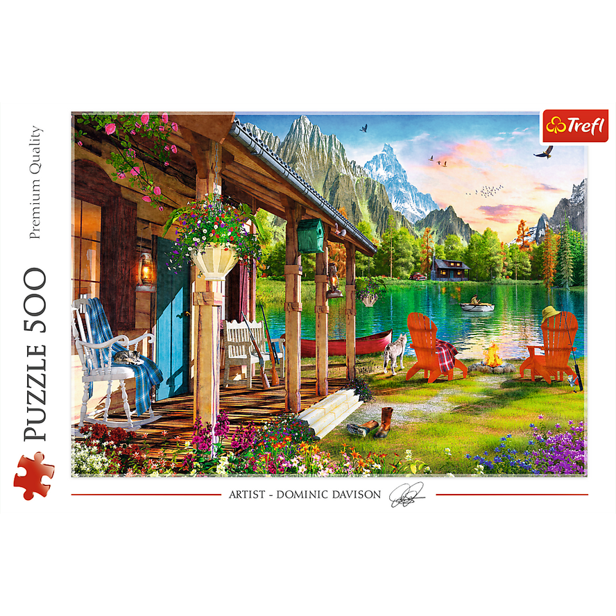 Trefl Red 500 Piece Puzzle - Cabin in the Mountains